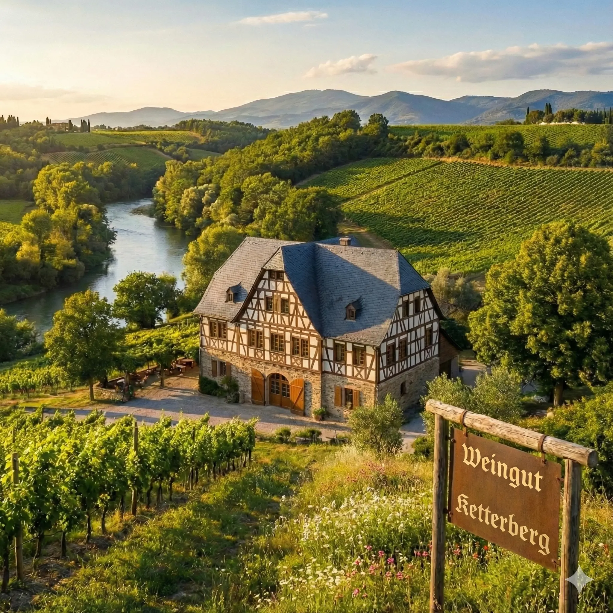 Weingut Ketterberg inmitten der Weinberge